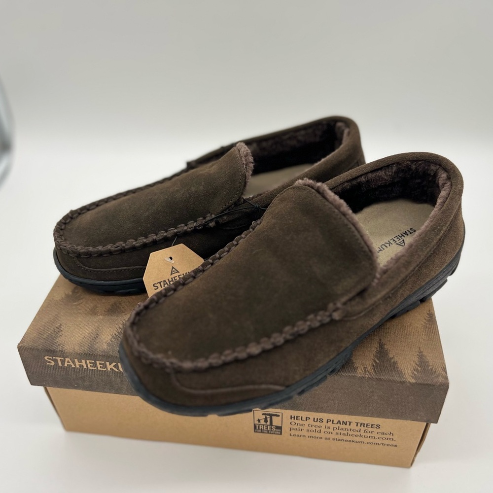 Staheekum Men's Glacier Slipper, Chocolate, Size 8, New